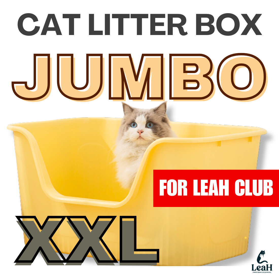 Jumbo XXL Cat Litter Box